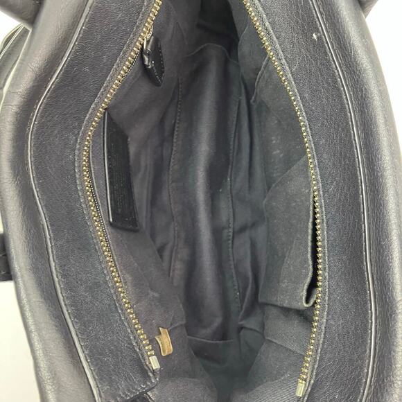 COACH Black Leather Bleecker Mini Riley Carryall Purse Crossbody Light Flaws OS - Picture 13 of 16